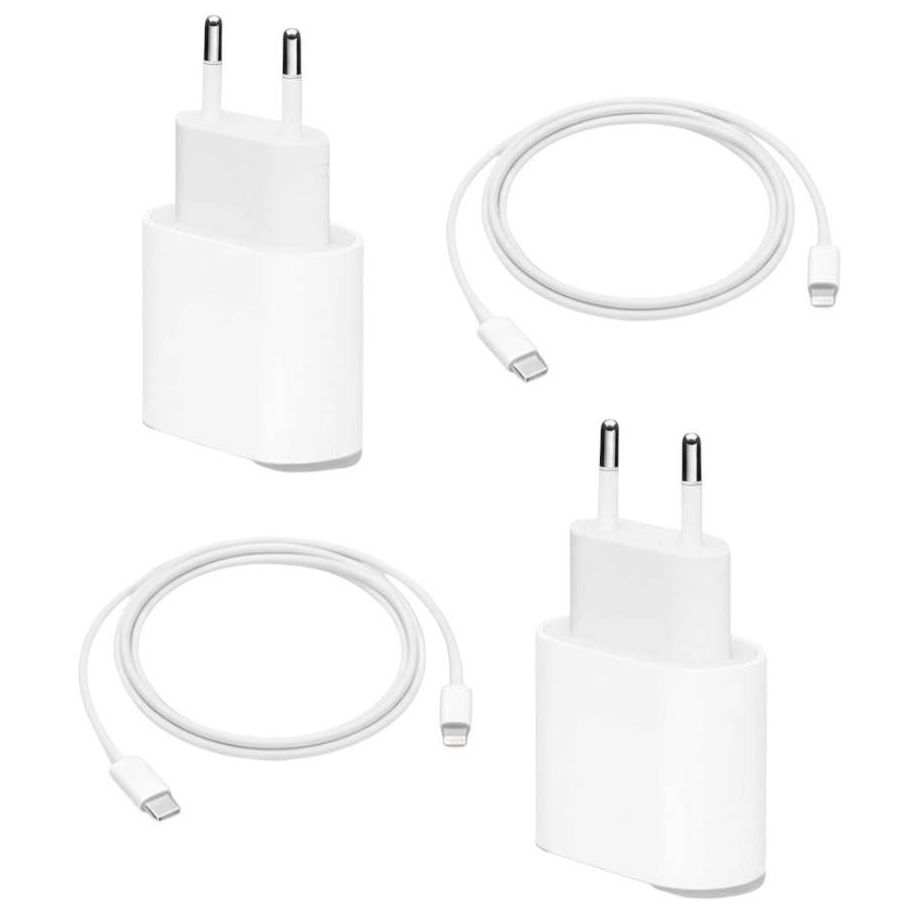 Kit 2 Carregadores Turbo Fonte com Cabo Carregamento Rápido 20W