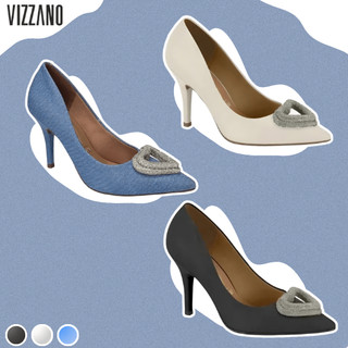 Sapato Scarpin Vizzano Salto Fino Formal Elegante Strass