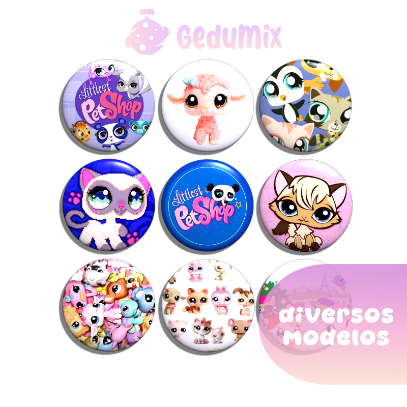 KITs Bottons Broches Littlest Pet Shop LPS Aesthetic