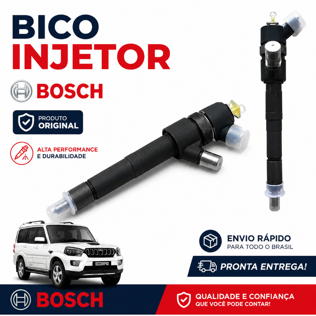 Bico Injetor Bosch 0445110498 Mahindra Scorpio 2.2 Diesel 2009 A 2015 Original