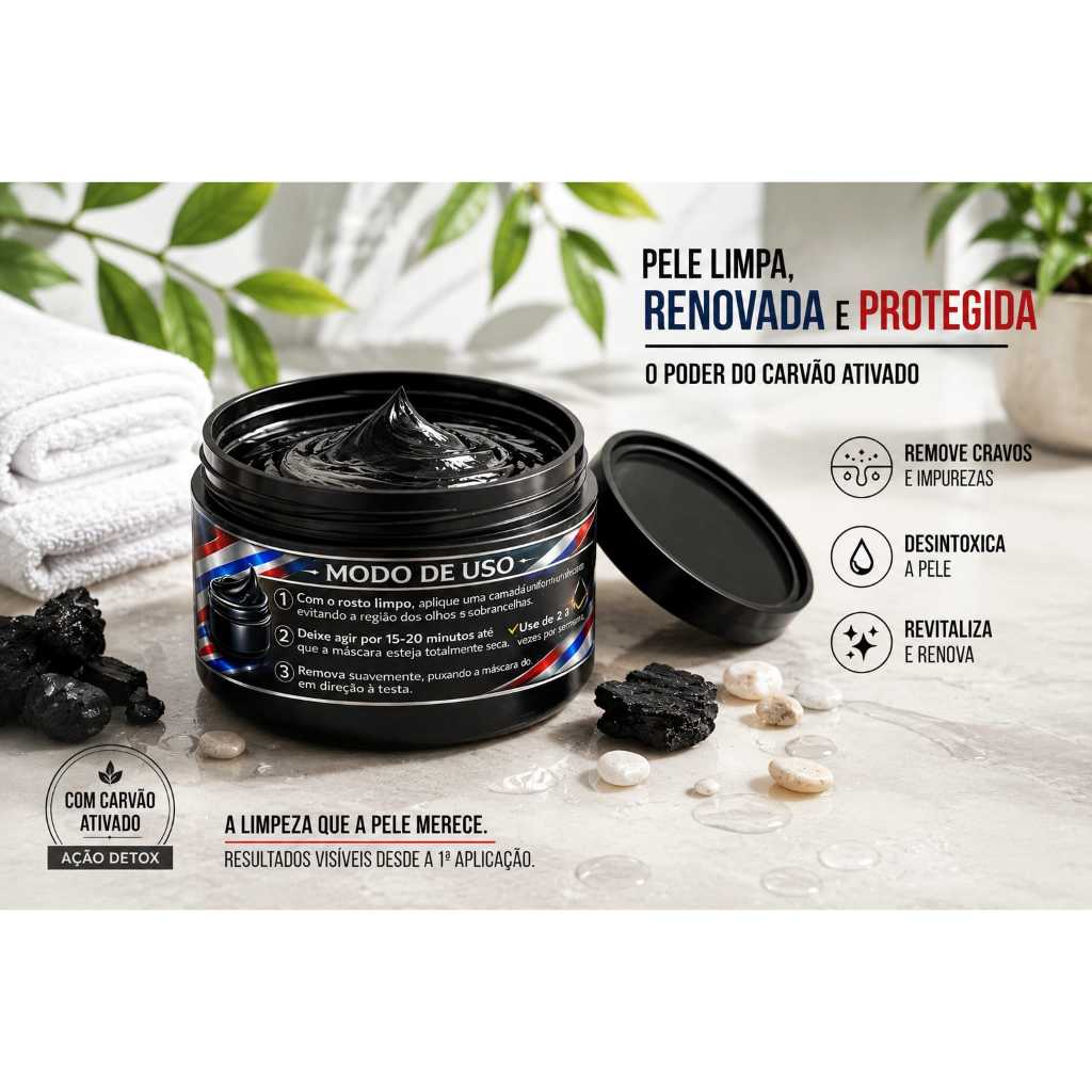 Máscara Negra Anti Cravos Peel Off Limpeza Facial Profunda Controle Oleosidade Acne Removedor Cravos tratamento pele