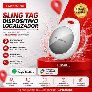 Smart Tag Rastreador GPS Compatível iPhone iOS Android Som