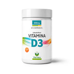 Vitamina D3 Vital Natus 2000UI Colecalciferol 60 Comprimidos Suplemento Vegano