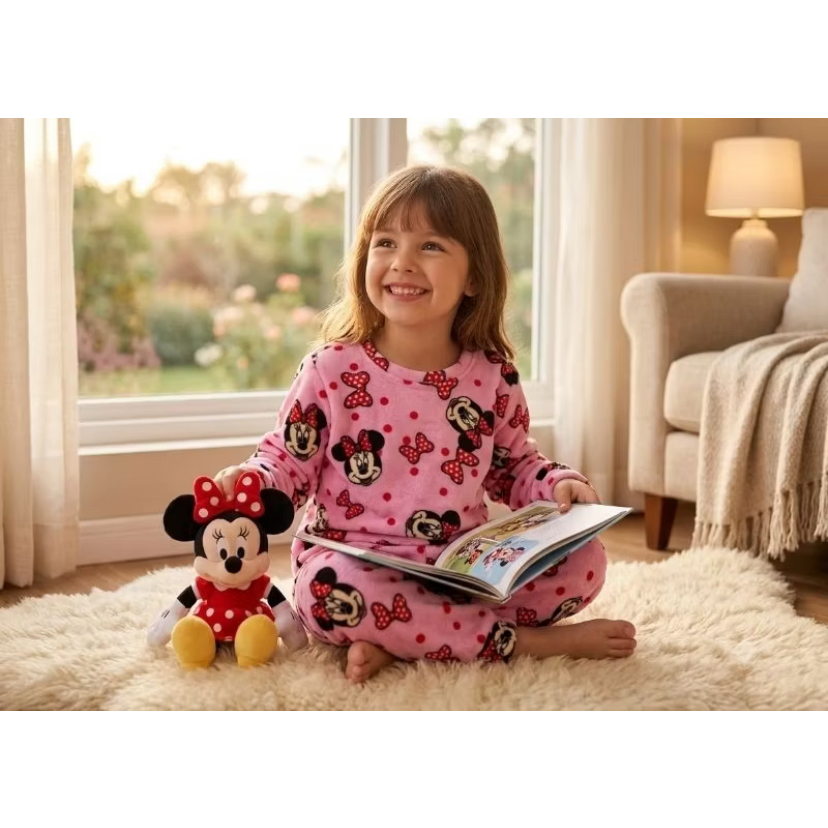Pijama infantil Personagens fleece ultrasoft inverno quentinho menina menino