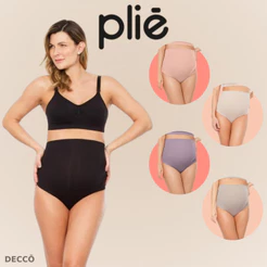 Calcinha Alta Maternity Plie Cavada Para Gestante Gravida Sem Costura Conforto e Sustentacao
