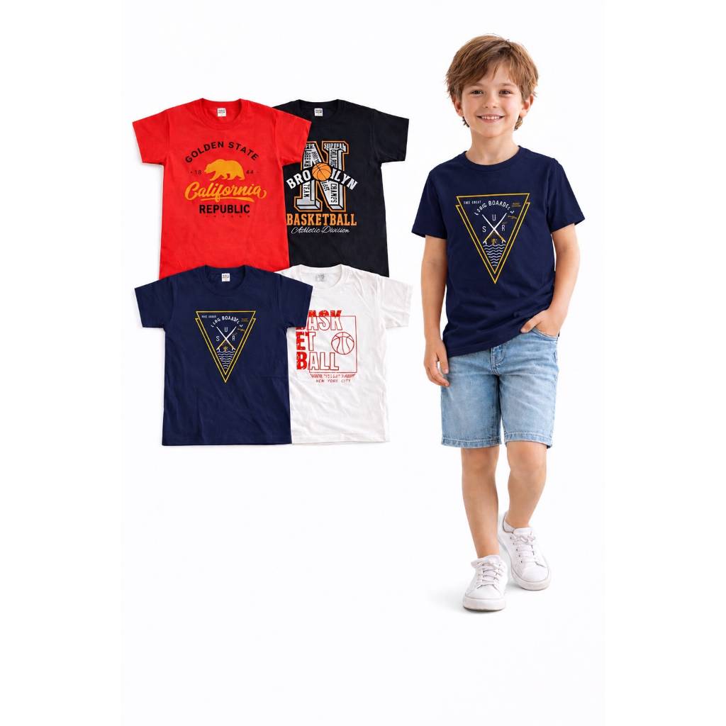 Kit 3 Camiseta Juvenil para Menino do 10 ao 16 - Roupa de Menino Camisetas Sortidas