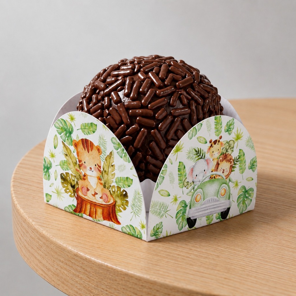 Forminha Safari Docinho Porta Doce Festa Aniversário | Festa Infantil | Lembrancinha Brigadeiro