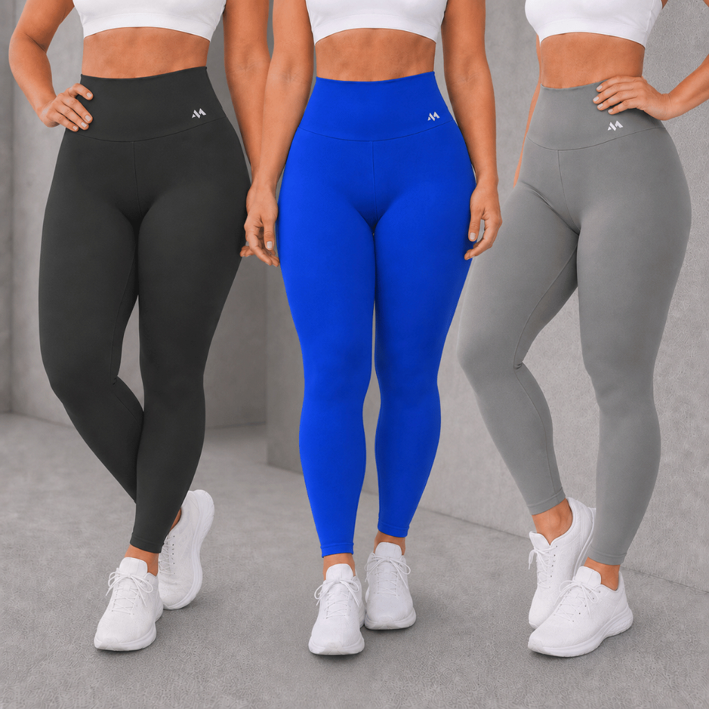 Kit 3 Calças Legging Femininas Blackout Zero Transparência Cós Alto Academia Fitness Treino