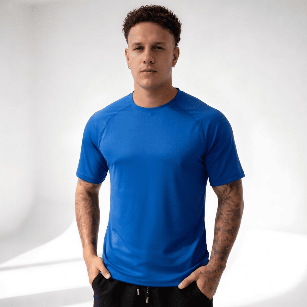 Camiseta Masculina Manga Curta Dry Fit para Academia, Esportes e Lazer