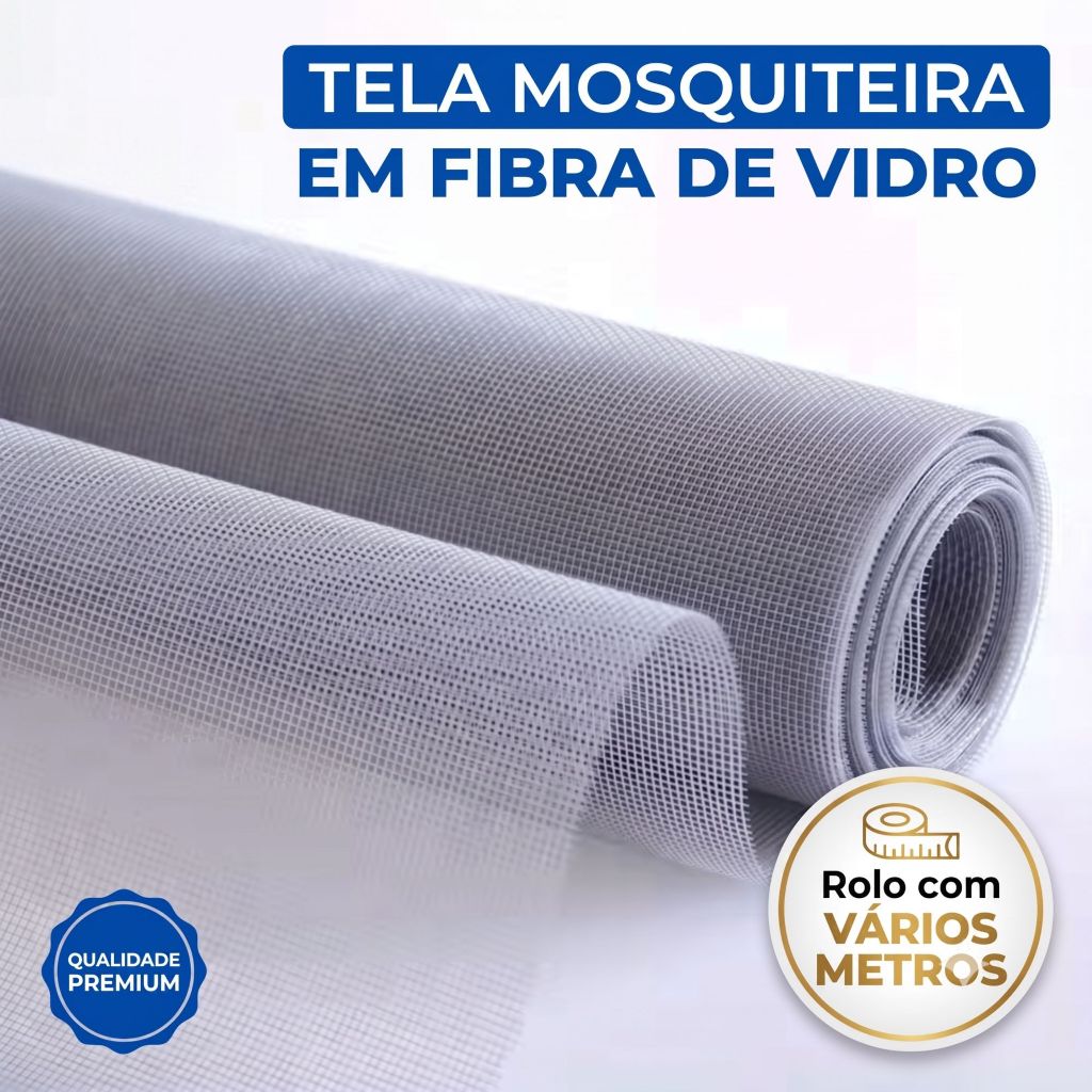 Tela Mosquiteira Fibra de Vidro por Metro Varias Medidas Rolo Resistente Insetos Pernilongo Baratas Ratos