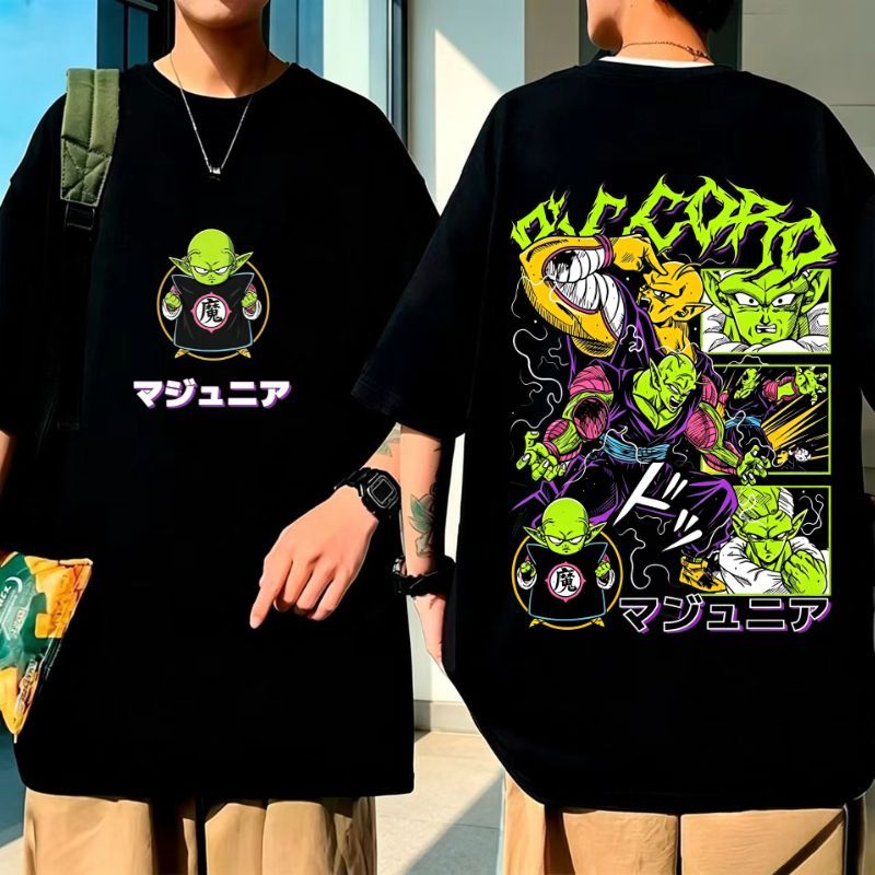 Camiseta Oversized Piccolo DBZ - Camisa Anime Streetwear Dragon Ball Z Estilo Skatista