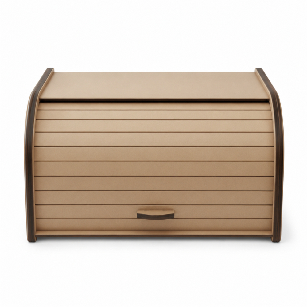 Porta Pão de Madeira Organizador de Bancada Cozinha Caixa para Pães Mesa Posta Guarda Biscoitos