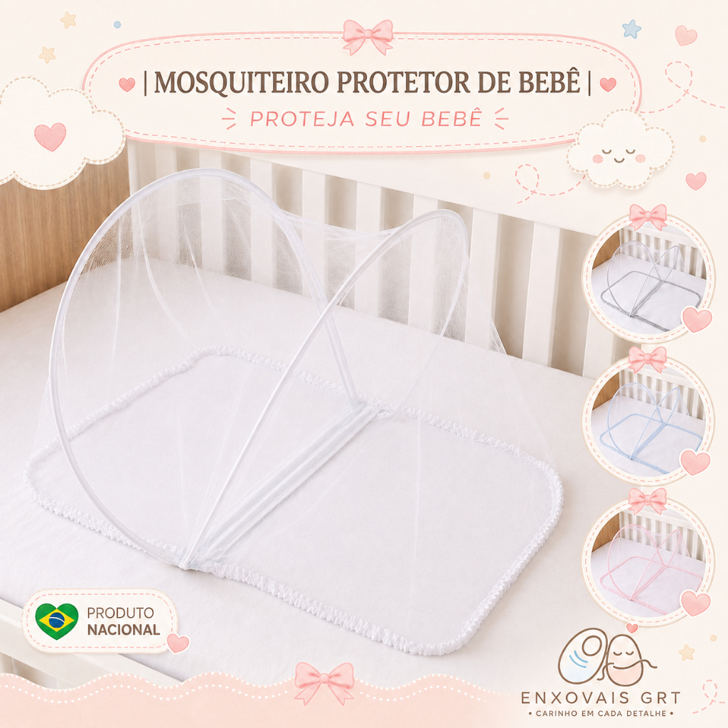 Mosquiteiro De Ninho Redutor De Berço Bebê