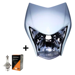 Kit Carenagem + Farol Completo Honda NXR Bros 150 2013 2014 - Branco Sportive