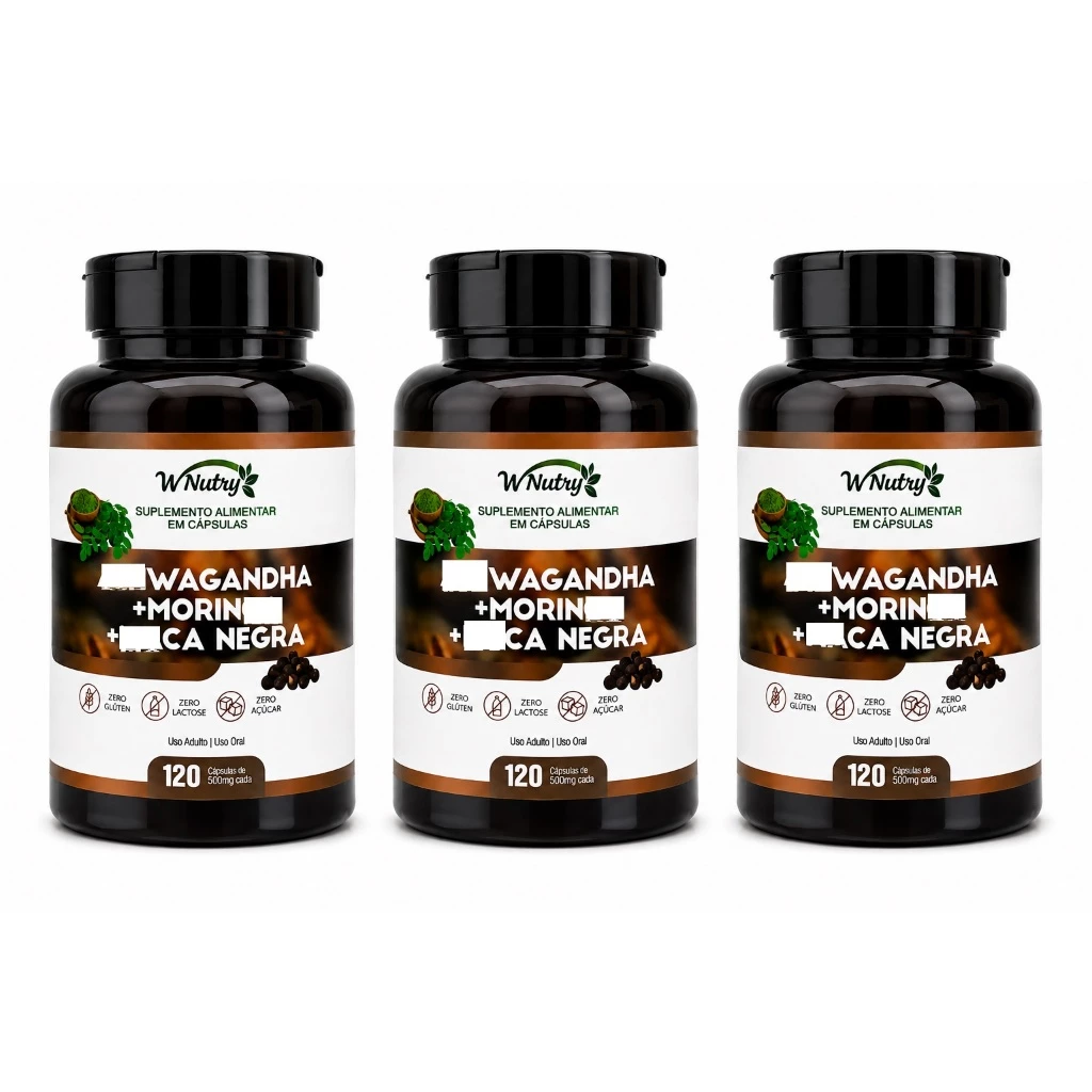 A.Wagandha + Morin. + Black 120 Capsulas - Wnutry - Envio Rápido — imagem 1