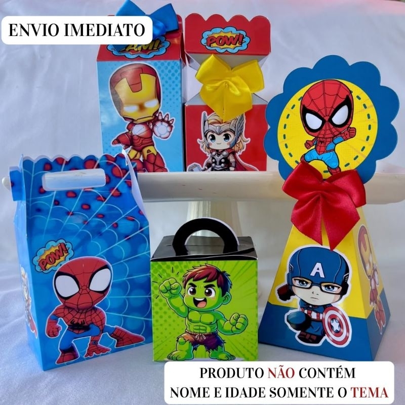 Caixinhas Personalizadas Vingadores Baby Surper Heróis Festa Aniversário/Caixa Supresa/Mimo/Lembrancinha/Pronta Entrega
