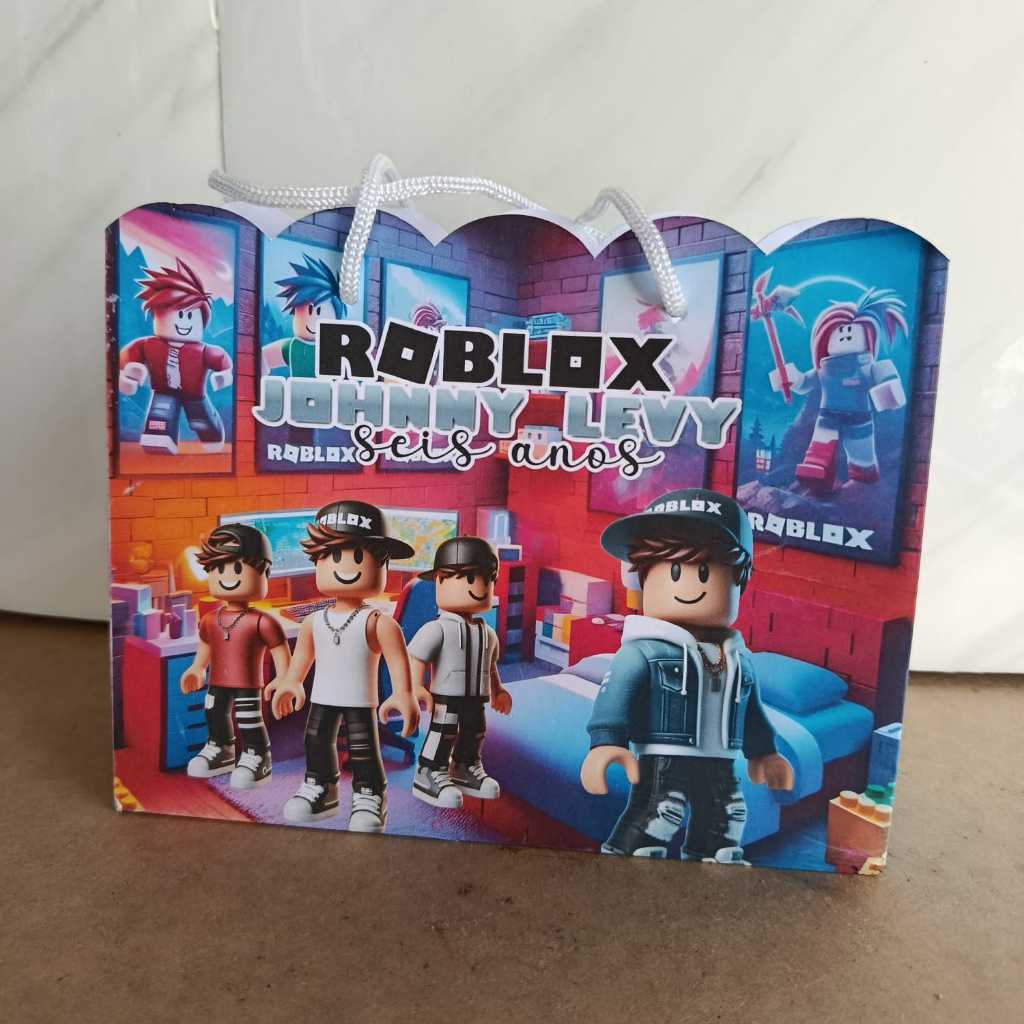 SACOLINHA Roblox Menino Personalizado | Sacolinha | Lembrancinha | Aniversário Roblox