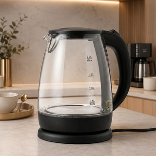 Chaleira Elétrica Jarra 1.8L Café Chá Inox 110v Vidro