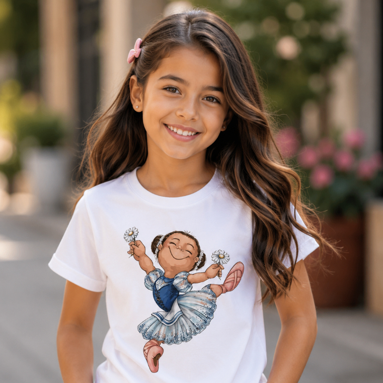 Camiseta infantil Menino Menina ballet jaz balet dança dançarina música garotinha garota