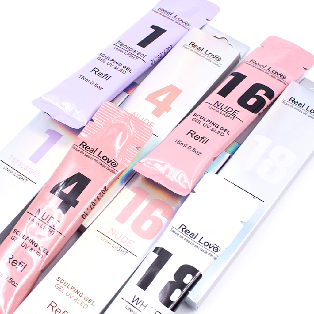 Sache Refil Gel de Modelagem para Unhas Sculpting Gel Linha Light 15ml - Real Love — imagem 2 de 2