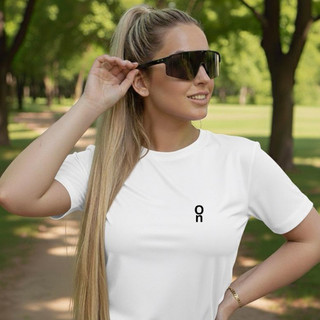Camiseta Feminina Estampada 100% Algodão T-Shirt Fitness Casual Leve e Confortável Promoção
