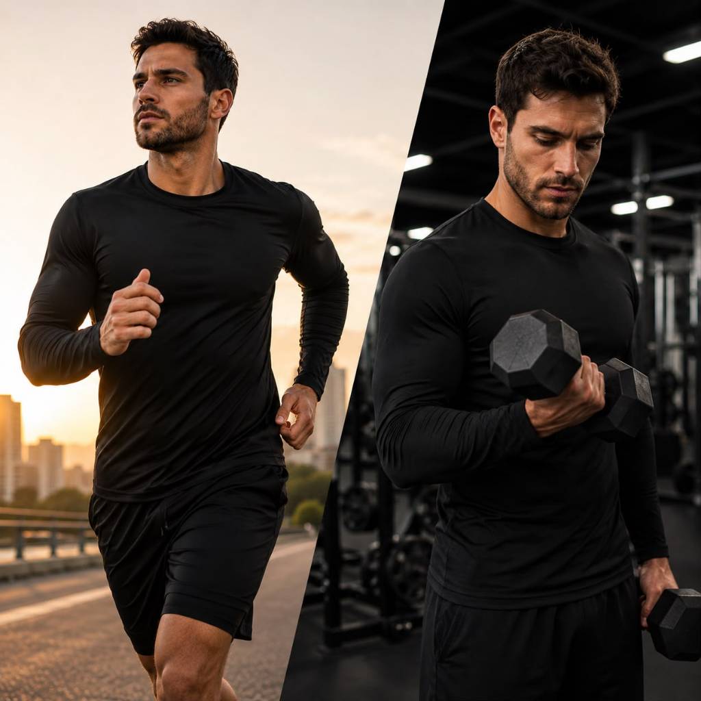 2 Blusas Térmicas Masculina Manga Longa Uv 50+ Camisa Proteção Solar Trabalho Frio Camiseta Academia
