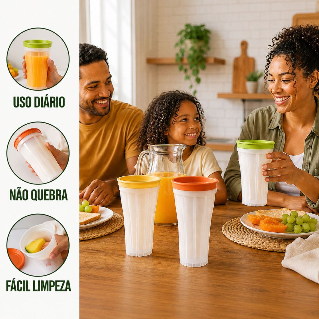 Forma Gelo Silicone Copo Cubo Raspadinha Bebida Sorvete Suco Whisky Fazer Preparo Caipirinha