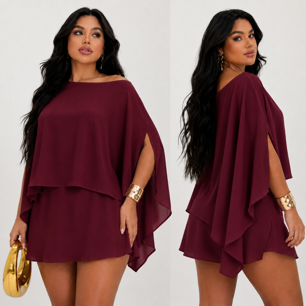 Conjunto 3 Peças Estiloso Top, Capa e Short saia com Caimento Perfeito Moderno e Leve.