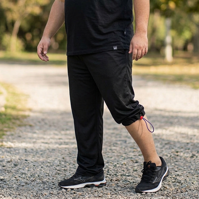 Calça Tactel Masculina P ao GG Elastano Leve Confortável Casual Academia Sem Forro com Regulagem