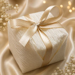 120 PAPEL CREPOM PARA BEM CASADO CHAMPANGNE + 120 CELOFANE BEM CASADO (CHOCO)