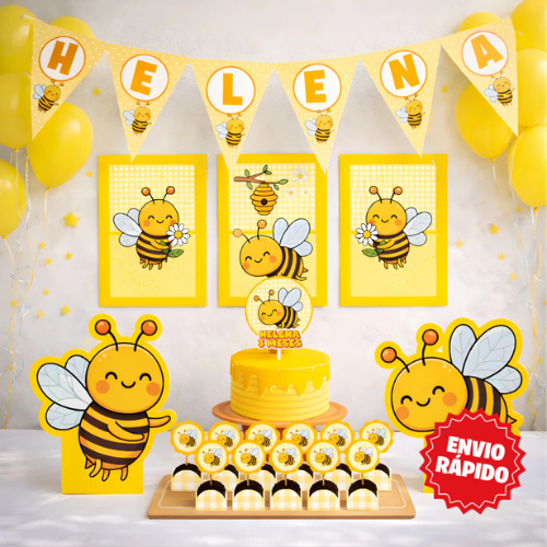 ENVIO RÁPIDO Kit festa Abelhinha - Abelha | Personalizado Bolinho Aniversário Mimos Lembrancinha