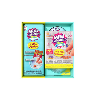 Geladeira Mini Brand + 2 Bolinha Surpresa com Miniaturas Sortidas | Fill the Fridge