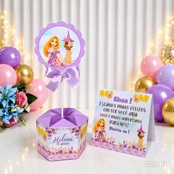 Centro de Mesa Rapunzel Enrolados /Plaquinha / Lembrancinhas / Festa Infantil / Aniversário