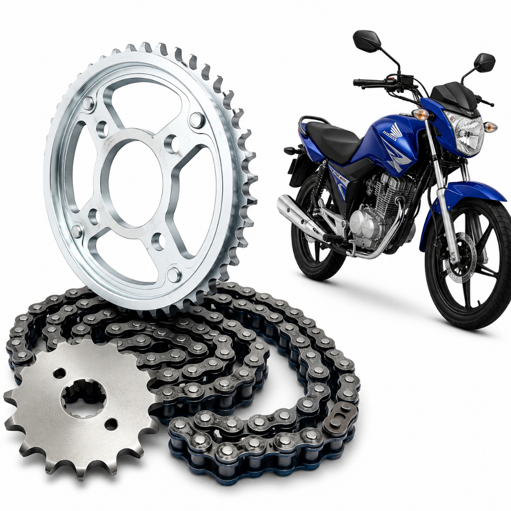 Kit Relação Honda Cg Fan Titan Start 150 - Aço 1045