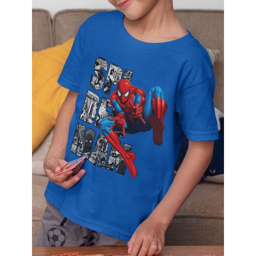 Camiseta Infantil Masculino ou Feminino Crianças Jovens Spider Man Aranha Desenho Camisetas Kids