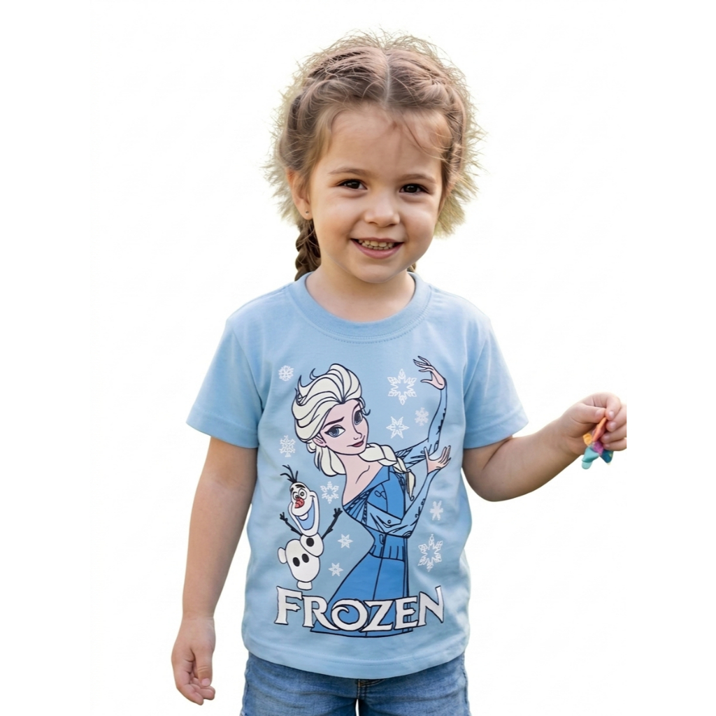 Camiseta Camisa Infantil Frozen Algodao Promocao