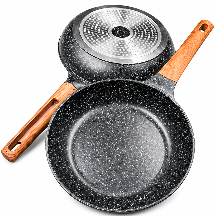 Frigideira Ceramica Antiaderente Fogão Cooktop Indução E Gás 24/28CM, universal na cozinha APOAPP