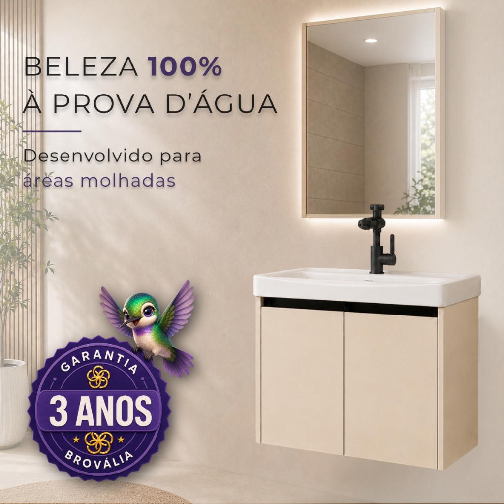 Gabinete Banheiro Suspenso 50cm Impermeável Cuba Pia Armário Lavável Moderno Lavabo Bancada Móvel