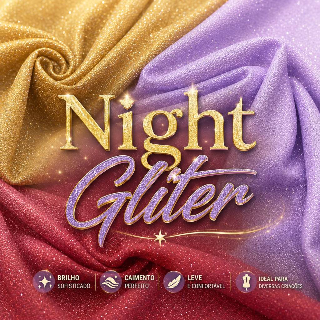 3 Metros De Tecido Crepe Glíter "Night Gliter" 3m x 1,50m Várias Cores!