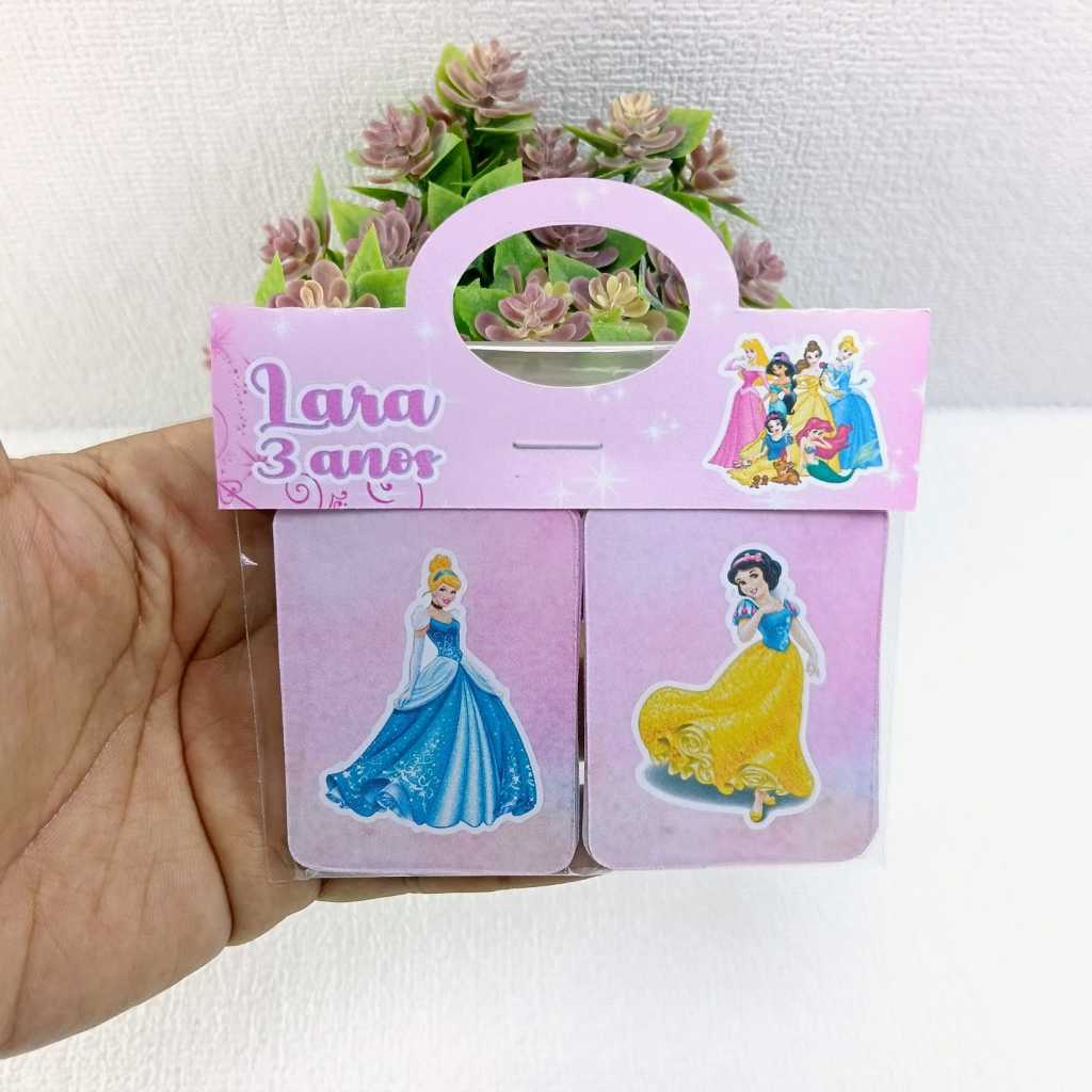 Jogo da Memória Princesas - Príncipes da Disney Personalizado - Lembrancinha de aniversario ou festa infantil