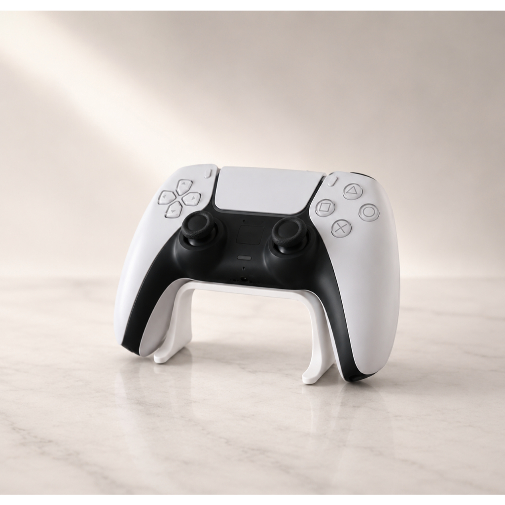 Suporte para Controle PS5 DualSense Porta Controle Gamer Organizador de Mesa Base para Setup Gamer minimalista e moderno