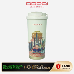Copo de Café DDPAI em Aço Inoxidável - Caneca Térmica para Bebidas Quentes e Frias, à Prova de Vazamentos