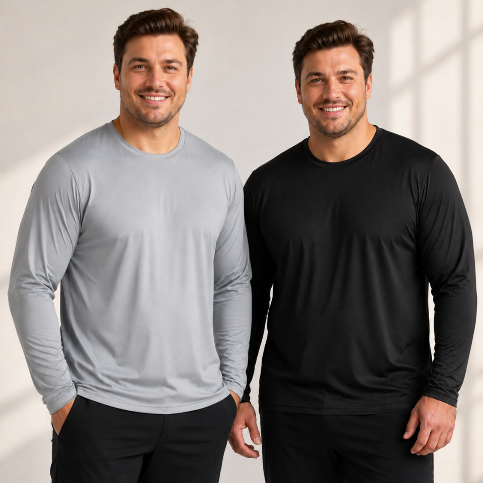 Kit 2 Camisetas UV Masculina Plus Size Proteção Solar 50+ Treino Verão