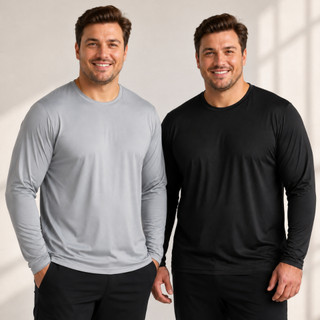 Kit 2 Camisetas UV Masculina Plus Size Proteção Solar 50+ Treino Verão