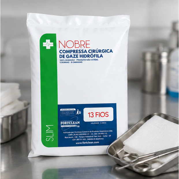 Gaze 13 Fios Nobre Fortclean Compressa Não Estéril 240gr