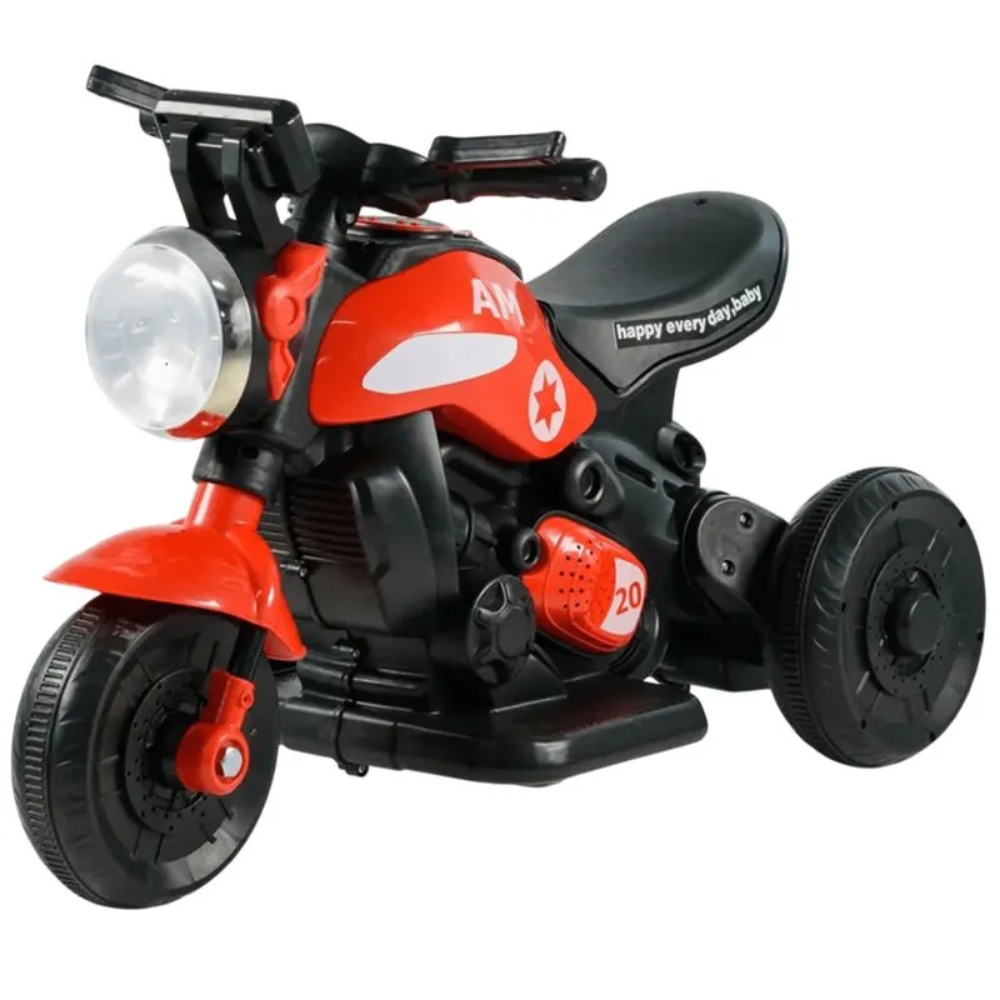 Moto Eletrica Infantil Triciclo 6V Carrinho de Passeio Zippy Toys Luzes e Sons Recarregavel — imagem 2 de 2