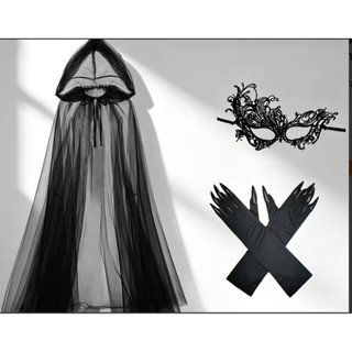 Fantasia gotica dia das bruxas halloween capa mascara Cinto Corset e luvas bruxa cosplay punk