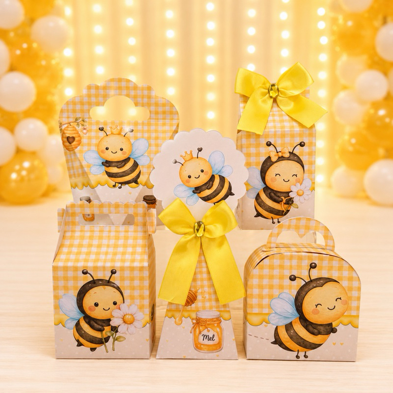 Kit Festa ABELHINHA Caixinhas para festa infantis lembrancinhas de aniversario mimos decoração personalizados Abelha