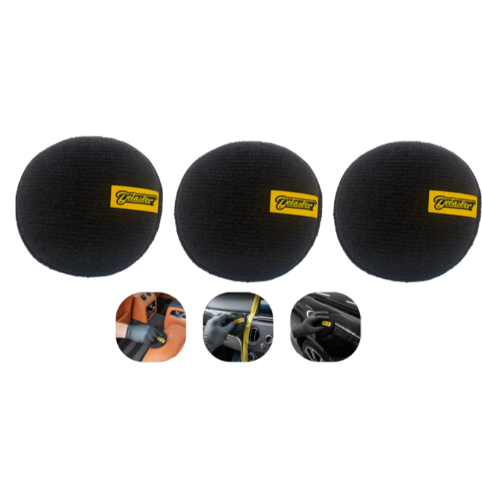 3x Aplicadores De Microfibra Preto 300gsm Para Ceras E Polimento Manual - Detailer — imagem 2 de 2