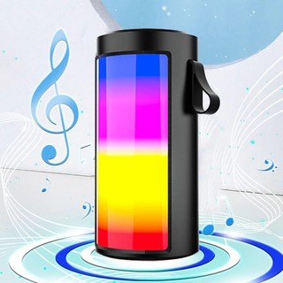 Caixa De Som Bluetooth Com Led RGB Portátil Rádio FM USB